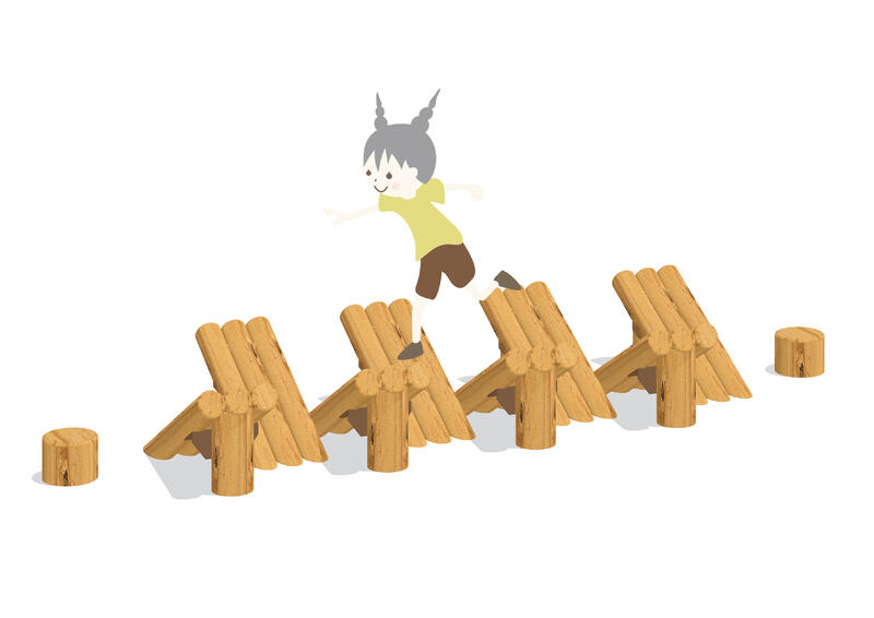 ジグザグわたり